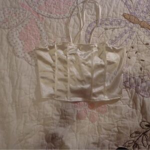 H&M Divided Cream Satin Top